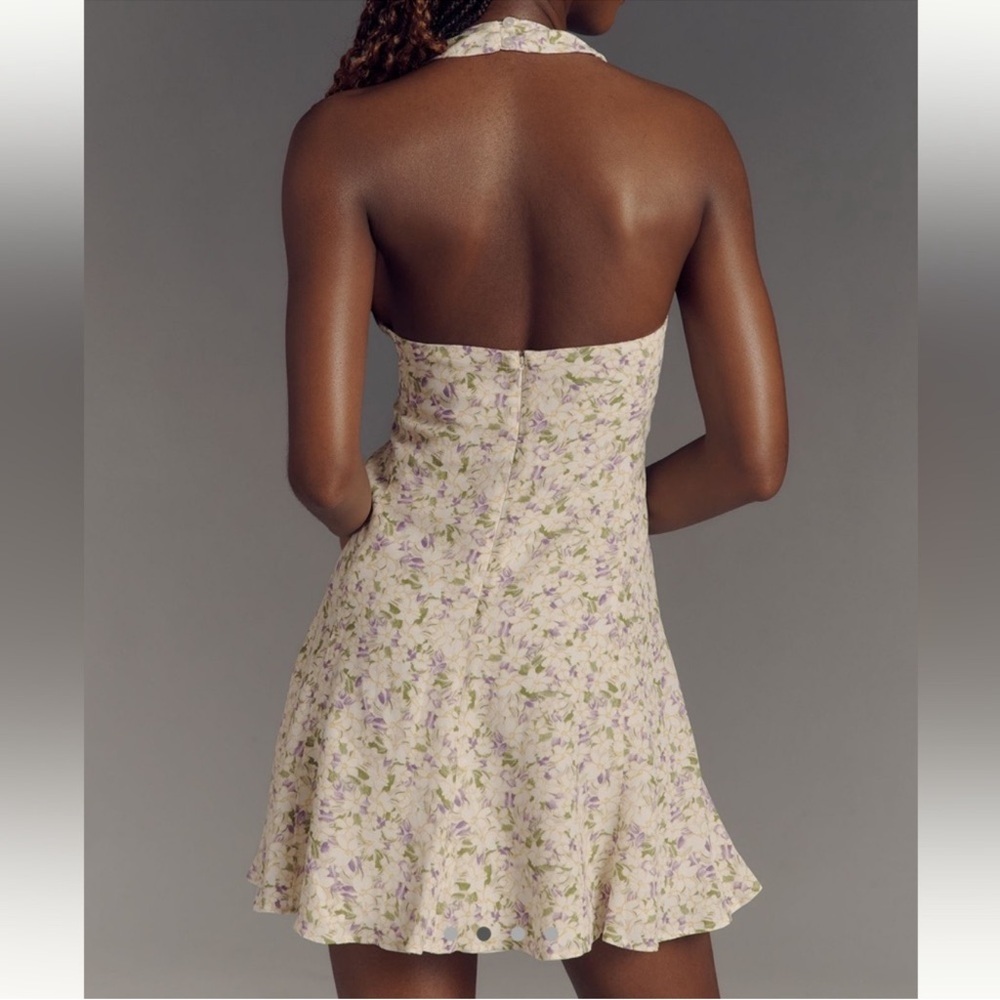 NWT Anthropologie Maeve Floral Halter Mini Dress - Size Medium - Picture 3 of 8